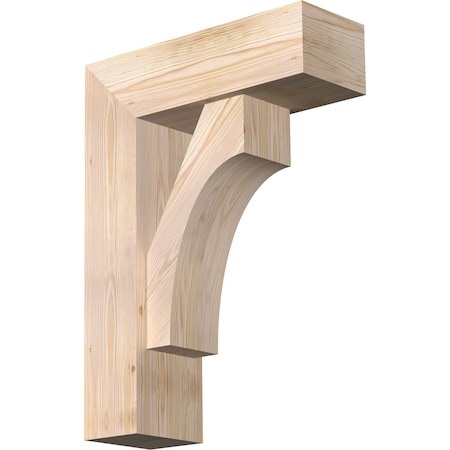 Ekena Millwork Westlake Block Smooth Bracket w/ Offset Brace, Douglas Fir, 7 1/2"W x 22"D x 30"H BKT0806X22X30WTL05SDF